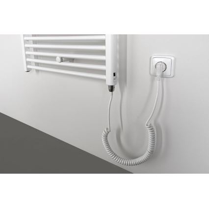 Aqualine - Radiador eléctrico de baño DIRECT-E 800W/230V 168 cm blanco recto