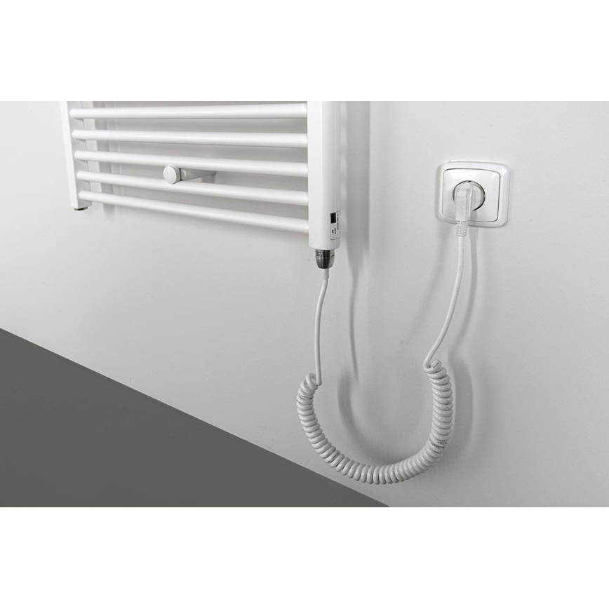 Aqualine - Radiador eléctrico de baño DIRECT-E 800W/230V 168 cm blanco recto