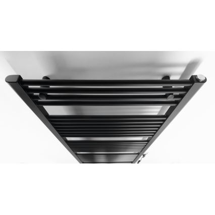 Aqualine - Radiador eléctrico de baño DIRECT-E 800W/230V 168 cm negro mate recto