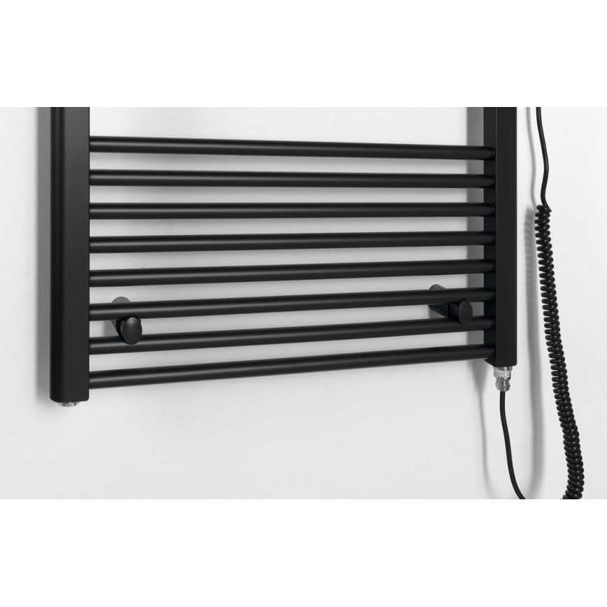 Aqualine - Radiador eléctrico de baño DIRECT-E 800W/230V 168 cm negro mate recto
