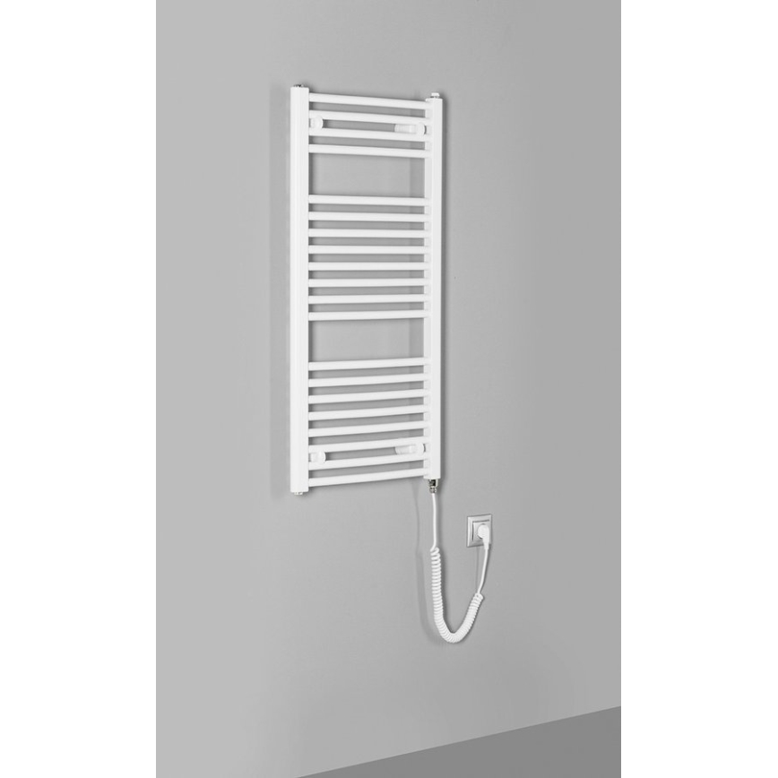 Aqualine - Radiador eléctrico de baño ORBIT-E 300W/230V 96 cm blanco redondo