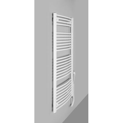 Aqualine - Radiador eléctrico de baño ORBIT-E 600W/230V 132 cm redondo blanco