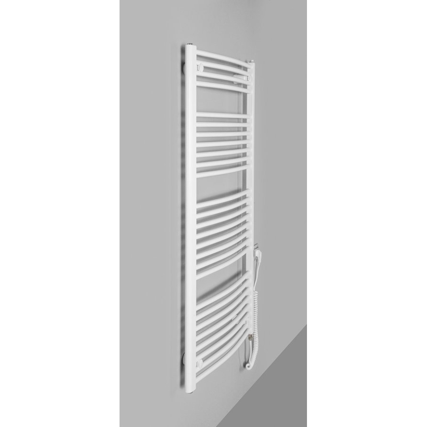 Aqualine - Radiador eléctrico de baño ORBIT-E 600W/230V 132 cm redondo blanco