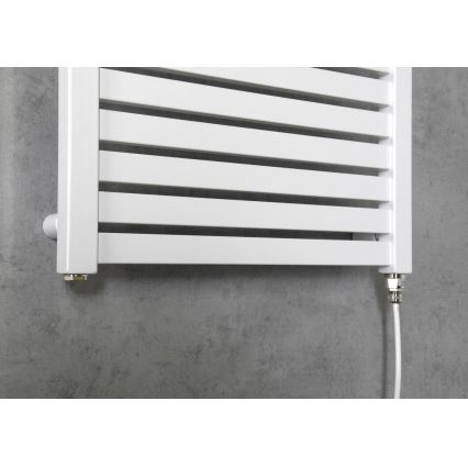Aqualine - Radiador eléctrico de baño TONDI-E 300W/230V 97 cm blanco recto