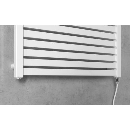 Aqualine - Radiador eléctrico de baño TONDI-E 400W/230V 97 cm blanco recto