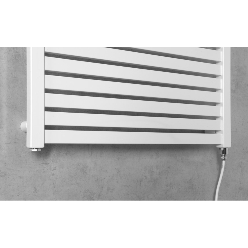 Aqualine - Radiador eléctrico de baño TONDI-E 400W/230V 97 cm blanco recto