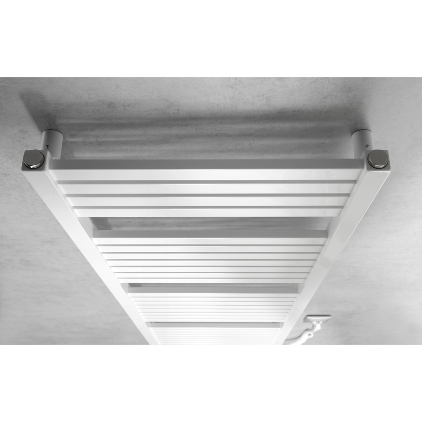 Aqualine - Radiador eléctrico de baño TONDI-E 500W/230V 133 cm blanco recto