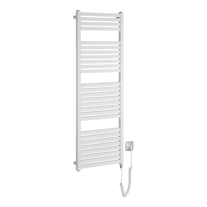 Aqualine - Radiador eléctrico de baño TONDI-E 500W/230V 133 cm blanco recto
