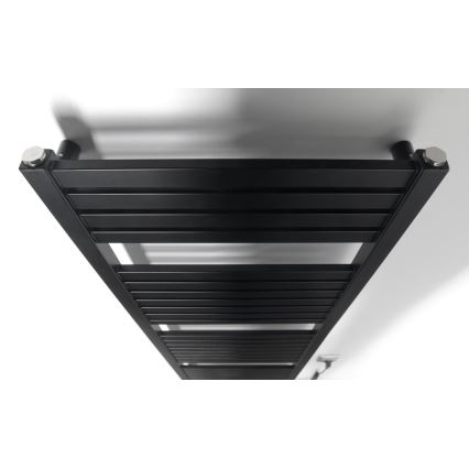 Aqualine - Radiador eléctrico de baño TONDI-E 500W/230V 133 cm negro mate recto