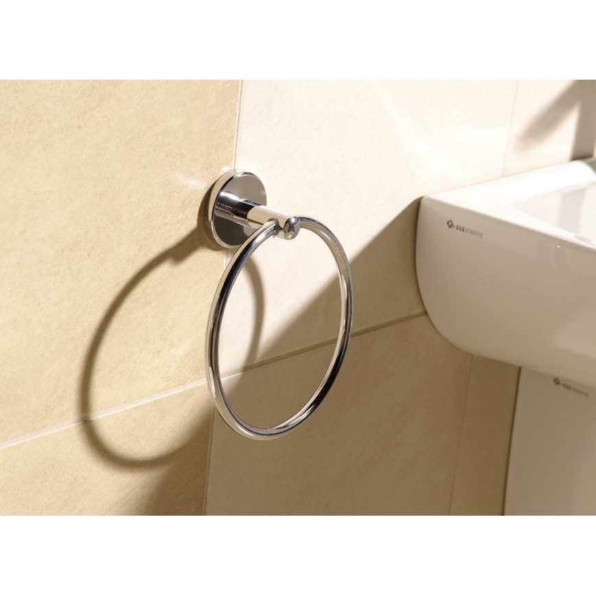 Aqualine - Toallero de pared SAMBA diá. 15,5 cm cromo brillante