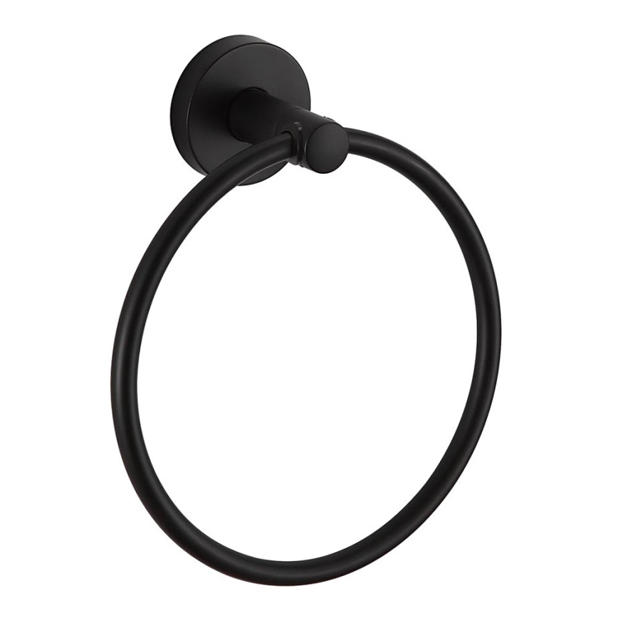 Aqualine - Toallero de pared SAMBA diá. 15,5 cm negro