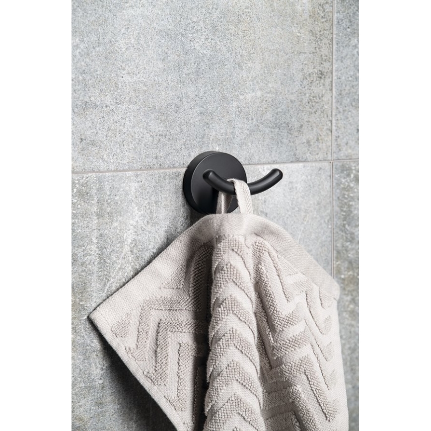 Aqualine - Toallero de pared SAMBA negro