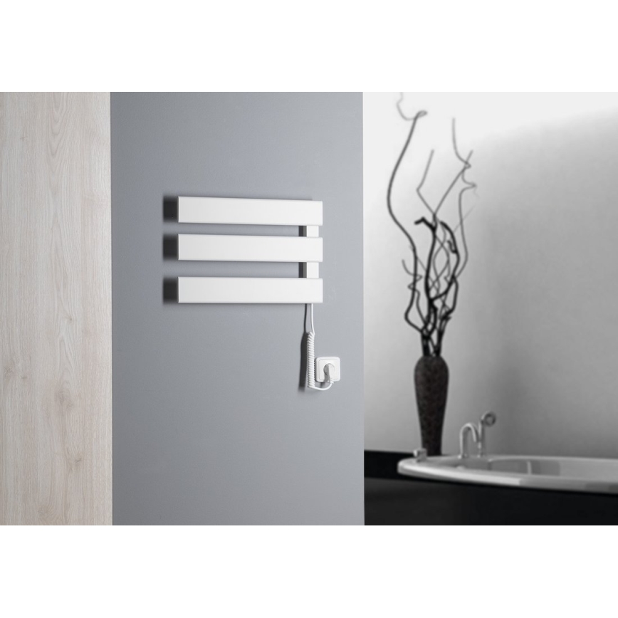 Aqualine - Toallero eléctrico ELVIS 50W/230V 34,2 cm blanco derecho