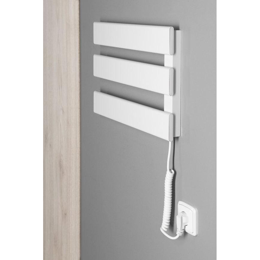 Aqualine - Toallero eléctrico ELVIS 50W/230V 34,2 cm blanco derecho