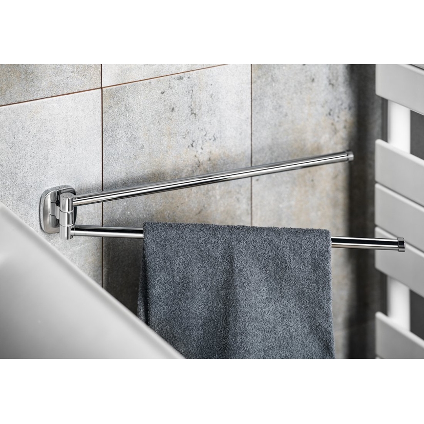 Aqualine - Toallero giratorio de pared RUMBA 45 cm cromo brillante