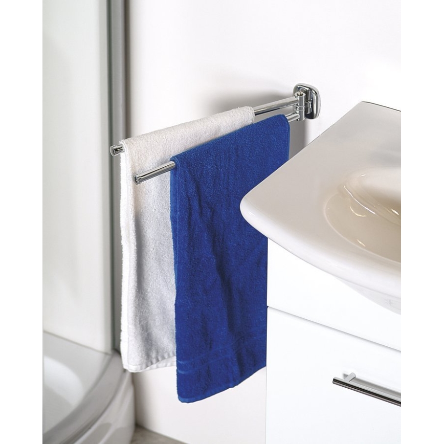 Aqualine - Toallero giratorio de pared RUMBA 45 cm cromo brillante