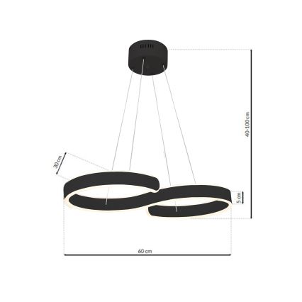 Araña LED colgante INFINITY LED/50W/230V