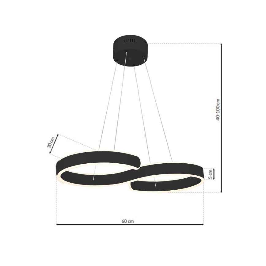 Araña LED colgante INFINITY LED/50W/230V