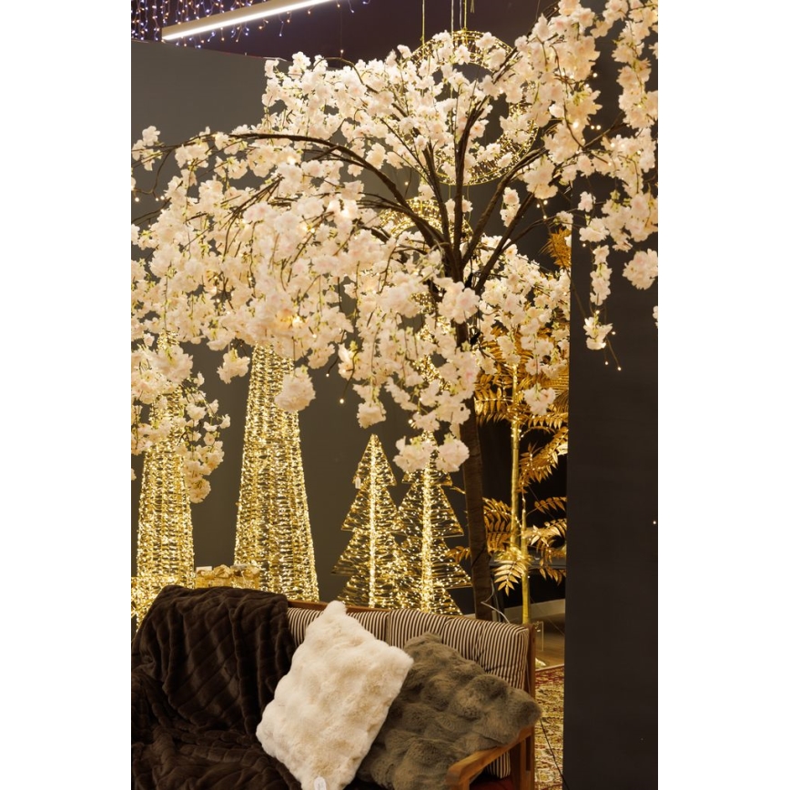 Árbol artificial decorativo de Navidad LED CEREZO 288xLED/230V 2,5 m cerezo