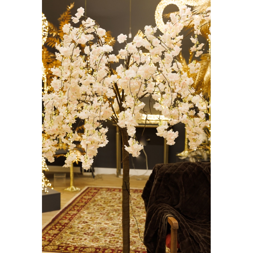 Árbol artificial decorativo de Navidad LED CEREZO 84xLED/230V 1,7 m cerezo