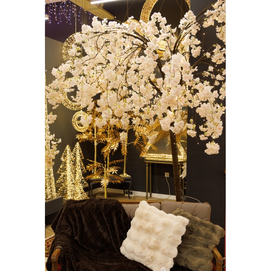 Árbol artificial decorativo de Navidad LED CEREZO 84xLED/230V 1,7 m cerezo