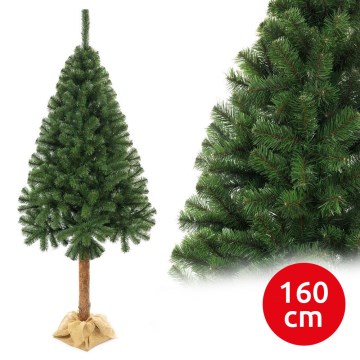 Árbol de Navidad en un tronco 160 cm abeto