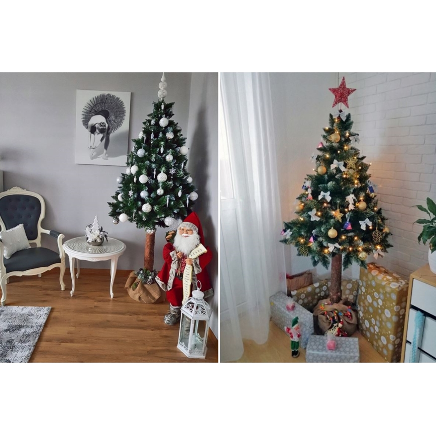 Árbol de Navidad en un tronco de pino 220 cm