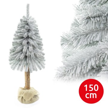 Árbol de Navidad en un tronco NATURAL WITH SNOW 150 cm abeto