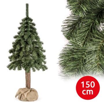 Árbol de Navidad sobre tronco NATURAL 150 cm abeto