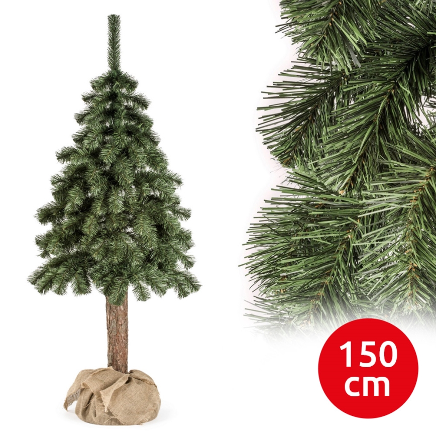 Árbol de Navidad sobre tronco NATURAL 150 cm abeto