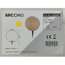 Arcchio - Lámpara de exterior SENADIN 1xE27/60W/230V 40 cm IP54