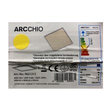 Arcchio - Plafón LED regulable PHILIA LED/20W/230V 3000-6000K + mando a distancia