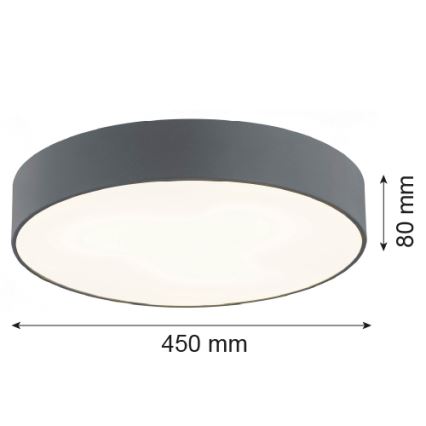 Argon 1187 - Plafón DARLING 3xE27/15W/230V d. 45cm gris