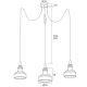 Argon 1354 - Lámpara LED colgante TULUZA 3xLED/5W/230V