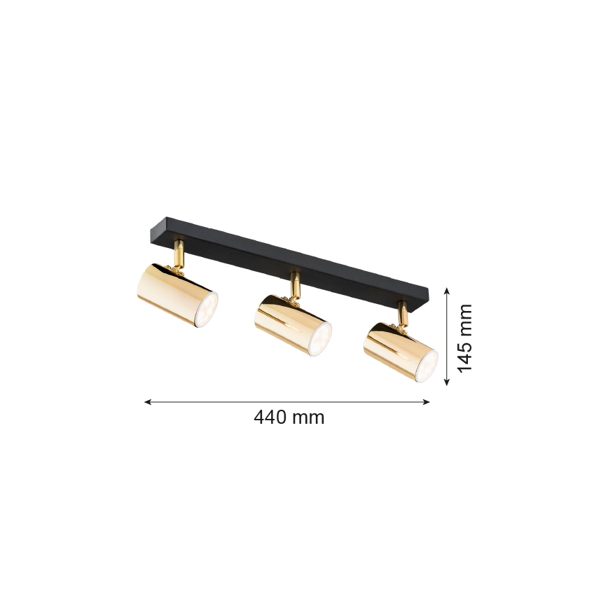 Argon 1474 - Foco LAGOS 3xGU10/5W/230V cobre/negro