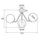 Argon 1481 - Lámpara colgante de luces de superficie TOMAR 3xE27/15W/230V cobre