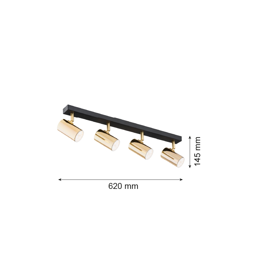 Argon 1688 - Foco LAGOS 4xGU10/5W/230V cobre/negro