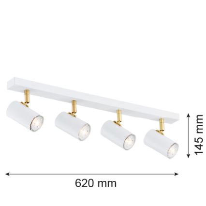 Argon 1689 - Foco LAGOS 4xGU10/5W/230V blanco/dorado