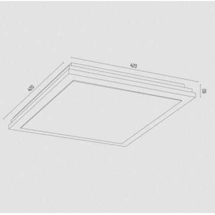 Argon 1803 - Plafón CASERTA 4xE27/15W/230V 42x42 cm