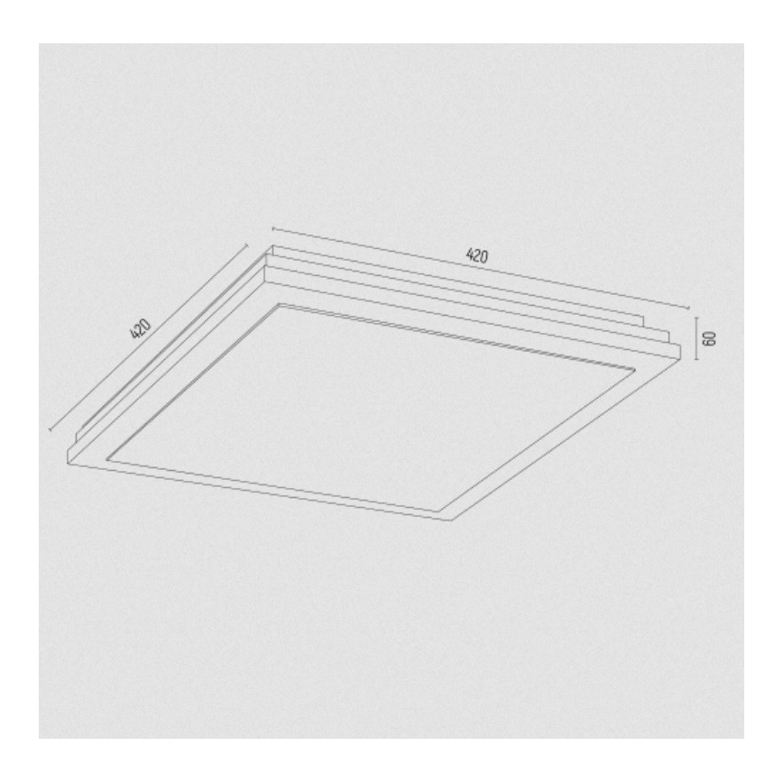 Argon 1803 - Plafón CASERTA 4xE27/15W/230V 42x42 cm