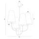Argon 1822 - Lámpara colgante SAFIANO 4xE27/15W/230V negro