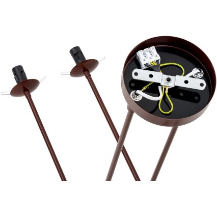 Argon 1842 - Lámpara colgante ABSOS 4xE14/7W/230V alabastro marrón