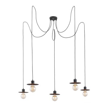 Argon 2078 - Lámpara colgante CORSO 5xE27/15W/230V araña negro