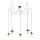 Argon 2078 - Lámpara colgante CORSO 5xE27/15W/230V araña negro
