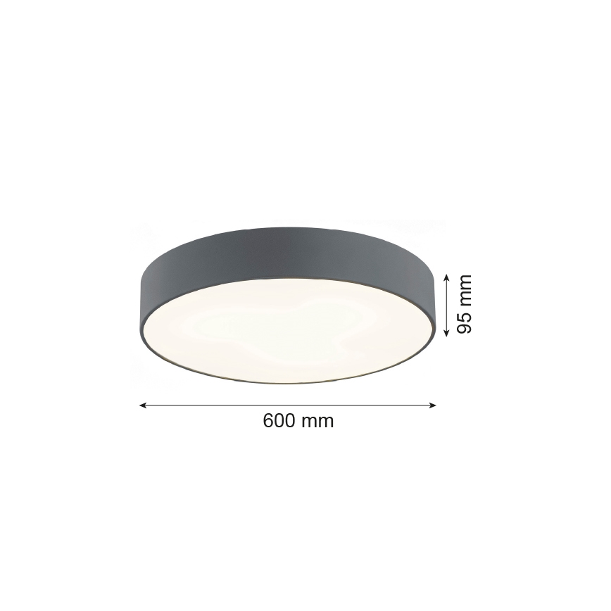 Argon 2083 - Plafón DARLING 5xE27/15W/230V gris
