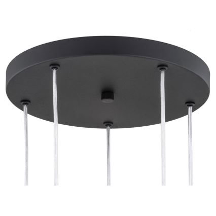 Argon 2103 - Lámpara colgante HOLLYWOOD 5xE14/7W/230V negro