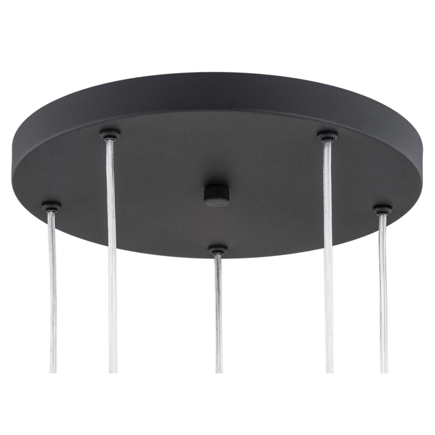 Argon 2103 - Lámpara colgante HOLLYWOOD 5xE14/7W/230V negro