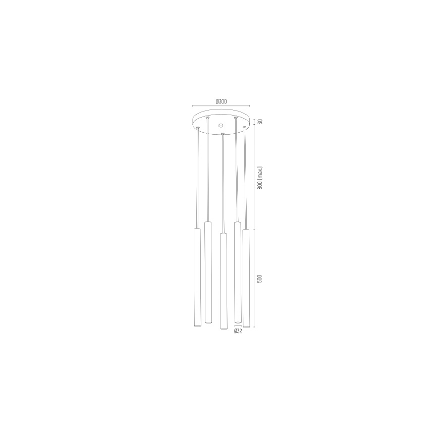 Argon 2109 - Lámpara LED colgante SICILIA 5xLED/4,5W/230V