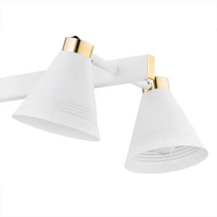 Argon 2551 - Lámpara colgante AVALONE 6xE27/15W/230V blanco/dorado