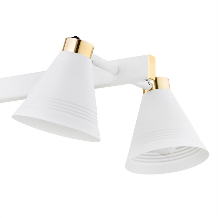 Argon 2551 - Lámpara colgante AVALONE 6xE27/15W/230V blanco/dorado